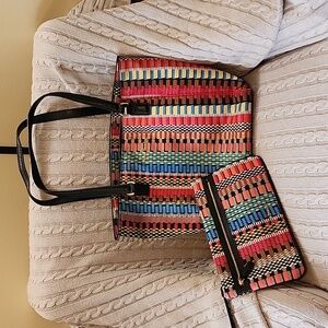 EUC Vera Bradley tote and wristlet wallet